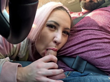 Crazy Bitch Maria Gail seduce old German Uber Driver to risky outdoor Sex without condom