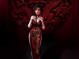 Sexy oiled Tifa Lockhart in revealing red dress shamelessly dancing pantyless